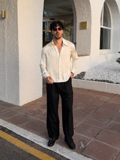 California Arts — Bedford Fluid Gloss Satin Shirt