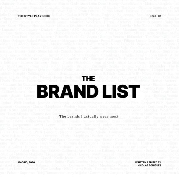 The Brand List — The Style Playbook